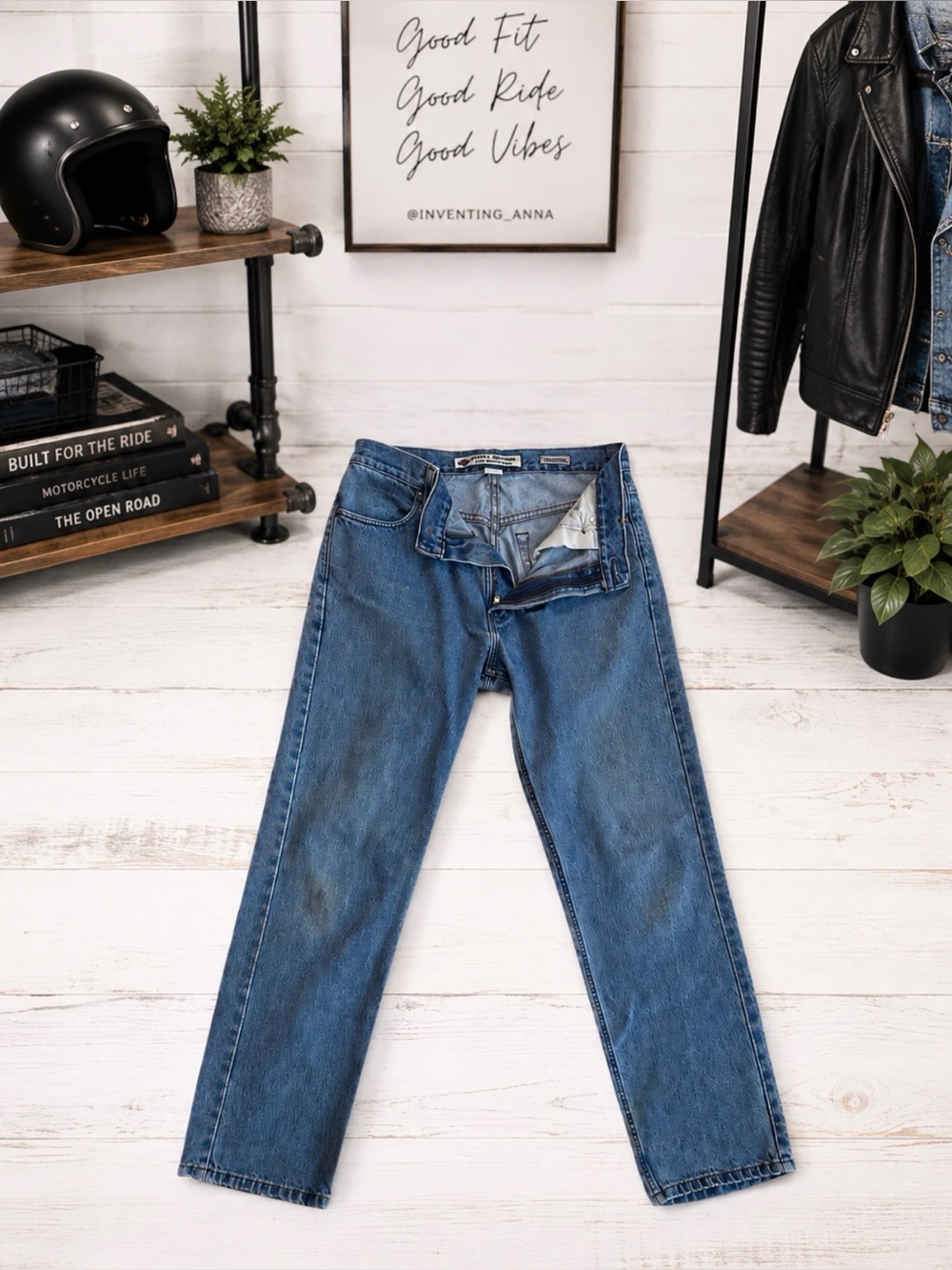 HARLEY DAVIDSON Classic Medium Wash Blue Men's Jeans size 32 x 32